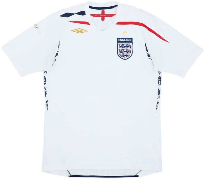 2007-09 England Home Shirt - 4/10 - (M)