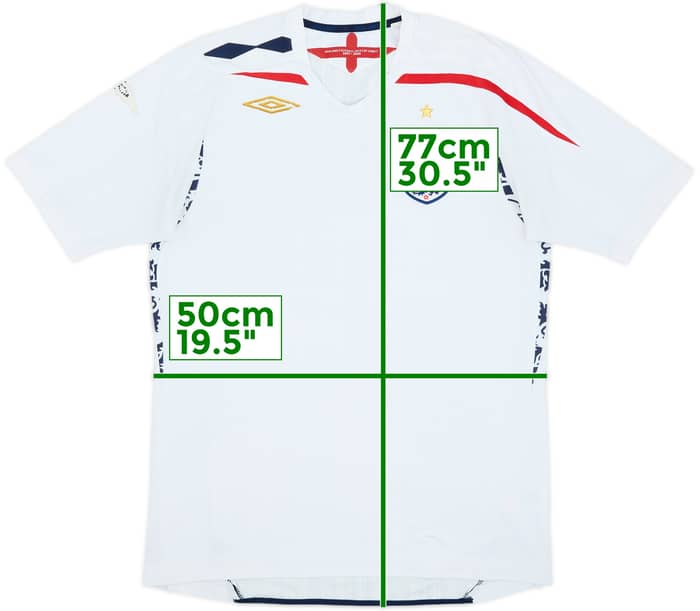 2007-09 England Home Shirt - 4/10 - (M)