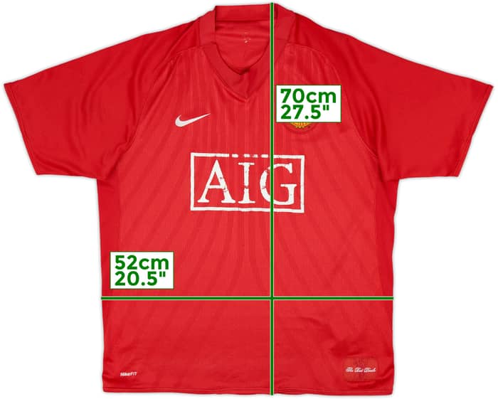 2007-09 Manchester United Home Shirt - 4/10 - (L)