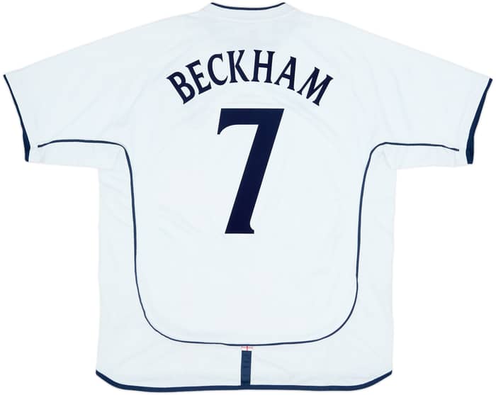 2001-03 England Home Shirt Beckham #7 - 6/10 - (XXL)