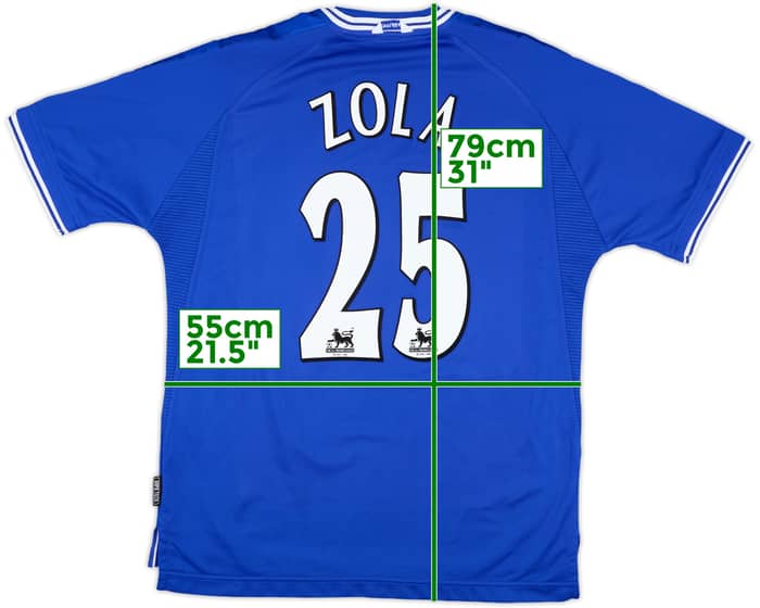 1999-01 Chelsea Home Shirt Zola #25 - 9/10 - (L)