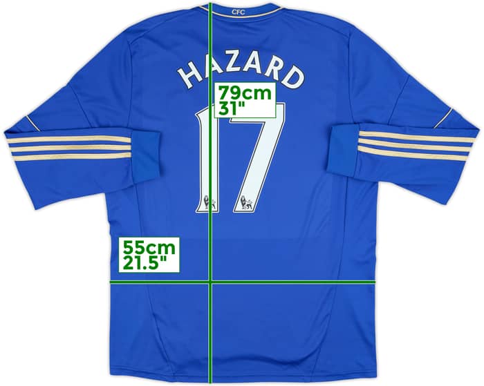 2012-13 Chelsea Home L/S Shirt Hazard #17 - 8/10 - (XL)