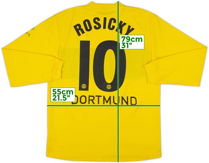2002-03 Borussia Dortmund Home L/S Shirt Rosicky #10 - 6/10 - (M)