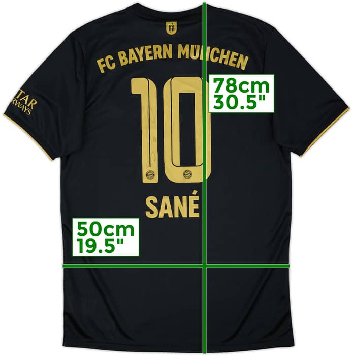 2021-22 Bayern Munich Signed Away Shirt Sane #10 (M)