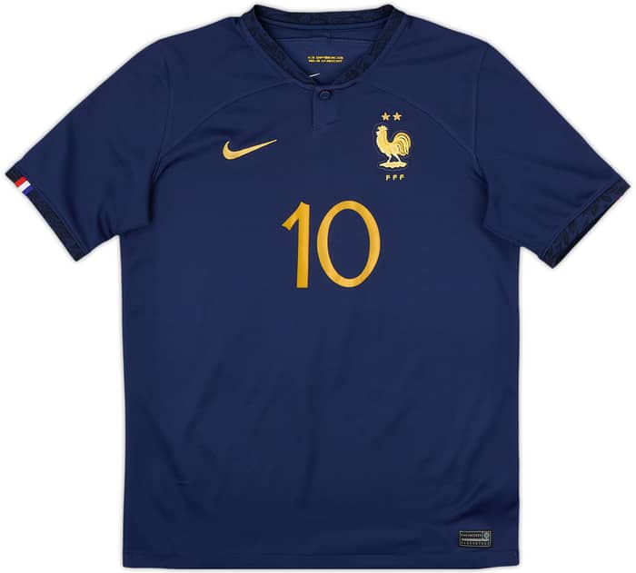2022-23 France Home Shirt Mbappe #10 - 9/10 - (XL.Boys)