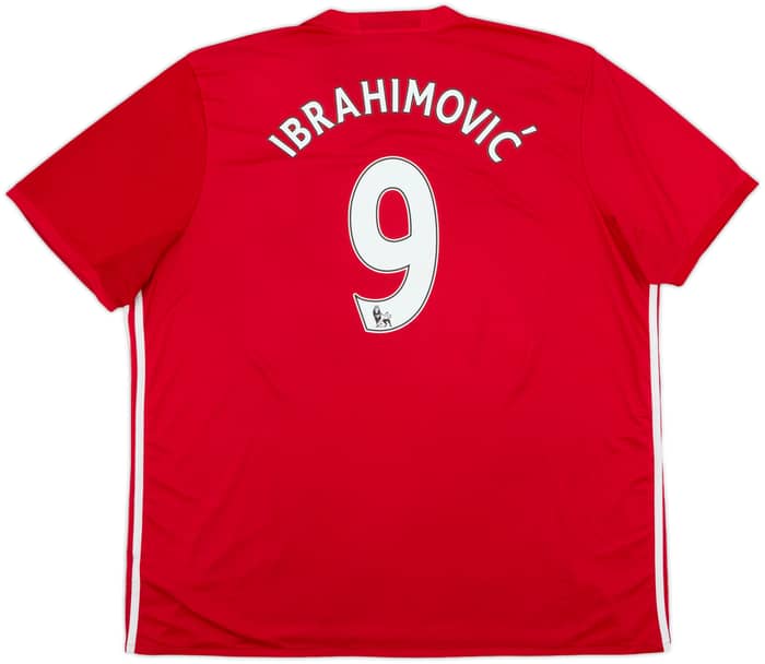 2016-17 Manchester United Home Shirt Ibrahimovic #9 - 9/10 - (3XL)