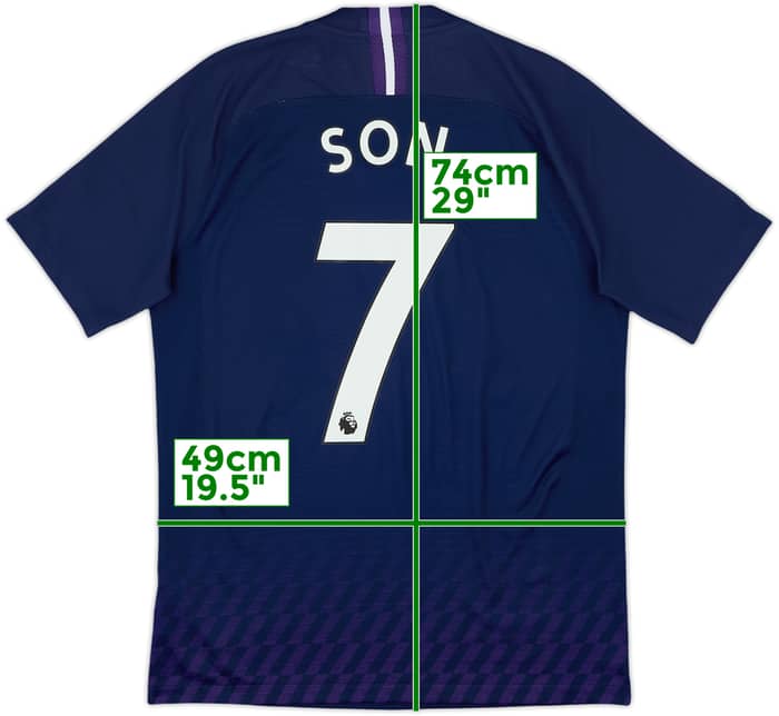 2019-20 Tottenham Authentic Away Shirt Son #7 - 10/10 - (M)