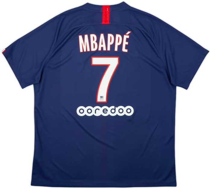 2019-20 Paris Saint-Germain Home Shirt Mbappe #7 - 10/10 - (XXL)