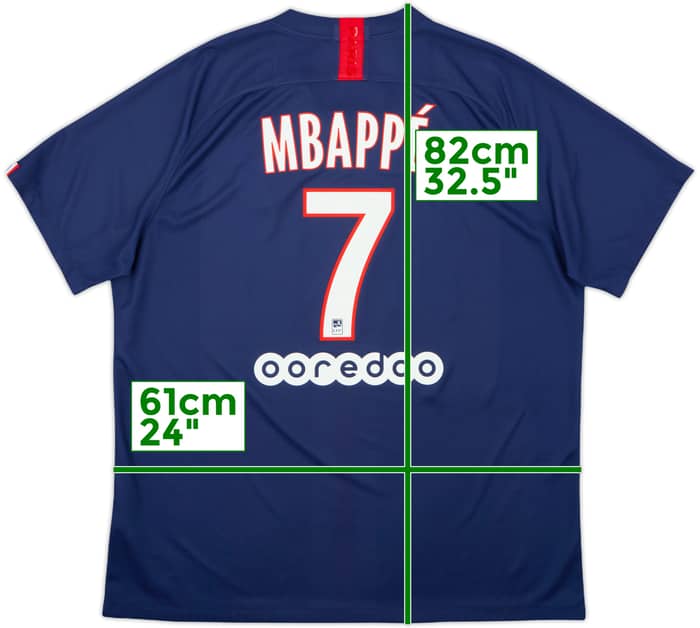 2019-20 Paris Saint-Germain Home Shirt Mbappe #7 - 10/10 - (XXL)
