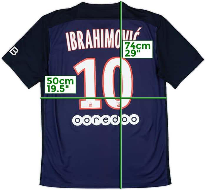 2015-16 Paris Saint-Germain Camiseta Local Ibrahimovic #10 - 8/10 - (M)