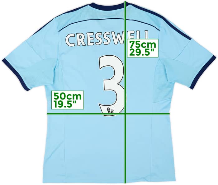 2014-15 West Ham Away Shirt Cresswell #3 - 7/10 - (L)