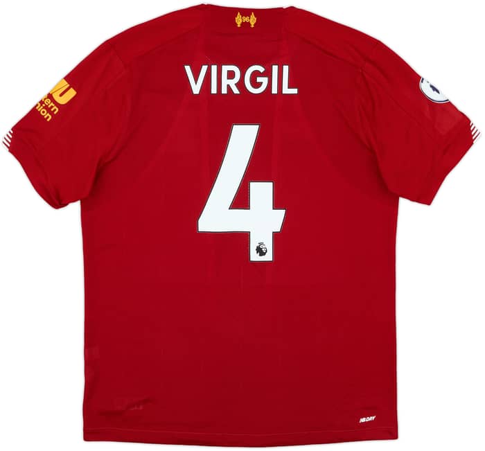 2019-20 Liverpool Home Shirt Virgil #4 - 8/10 - (M)