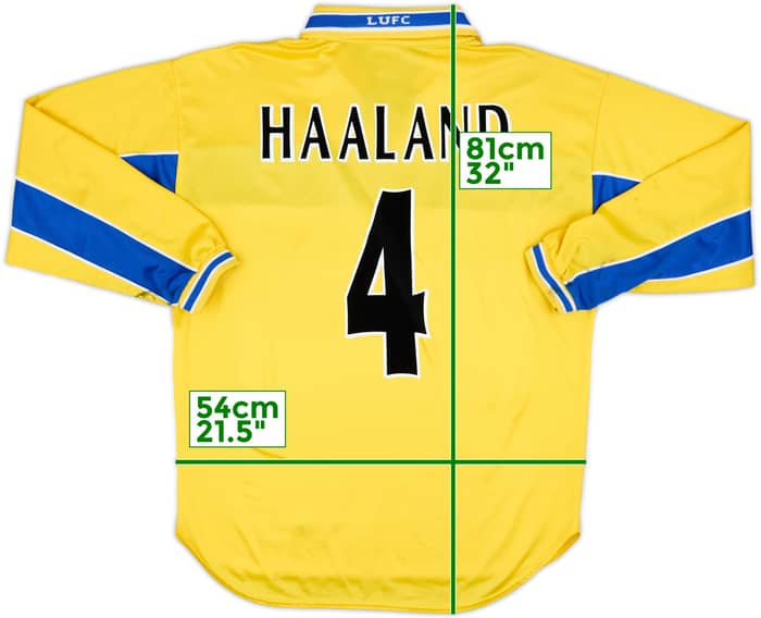 1999-00 Leeds United Third L/S Shirt Haaland #4 - 7/10 - (L)