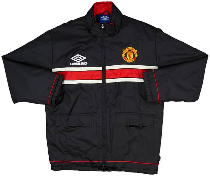 1998-99 Manchester United Umbro Padded Bench Coat - 8/10 - (S)