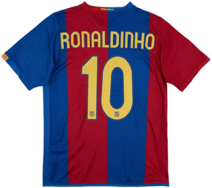 2006-07 Barcelona Home Shirt Ronaldinho #10 - 9/10 - (S)
