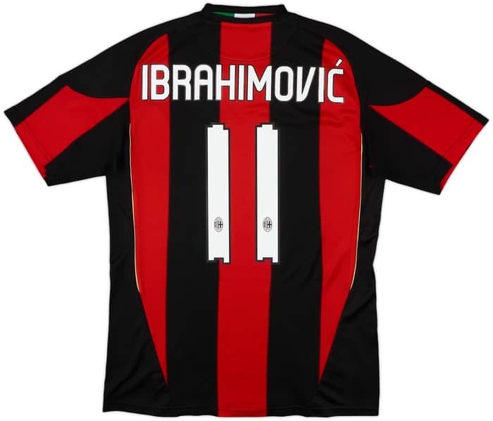 2010-11 AC Milan Home Shirt Ibrahimovic #11 - 8/10 - (S)