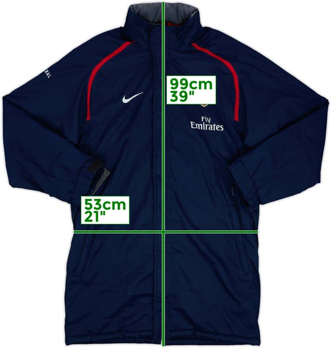 2006-07 Arsenal Nike Padded Bench Coat - 9/10 - (S)