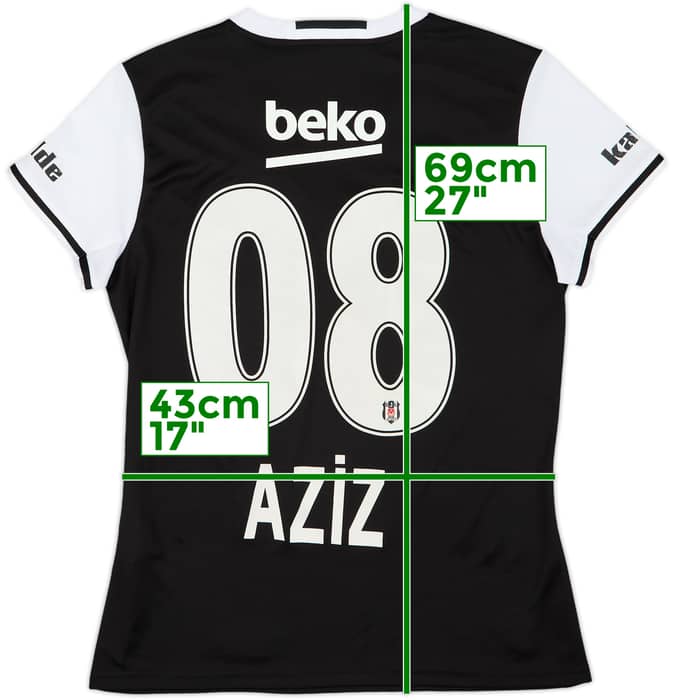 2016-17 Besiktas Away Shirt Aziz #08 - 6/10 - (Women's L)