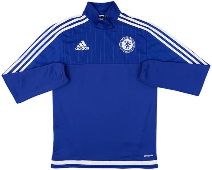 2015-16 Chelsea adidas 1/4 Zip Sweat Top - 9/10 - (XS)
