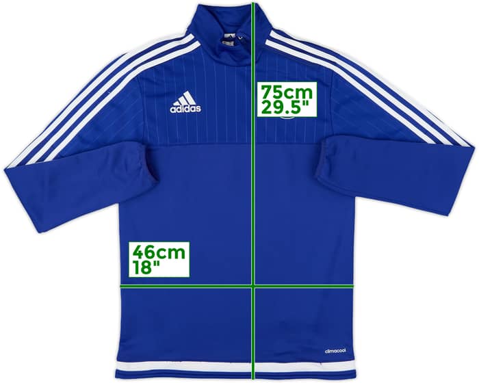 2015-16 Chelsea adidas 1/4 Zip Sweat Top - 9/10 - (XS)