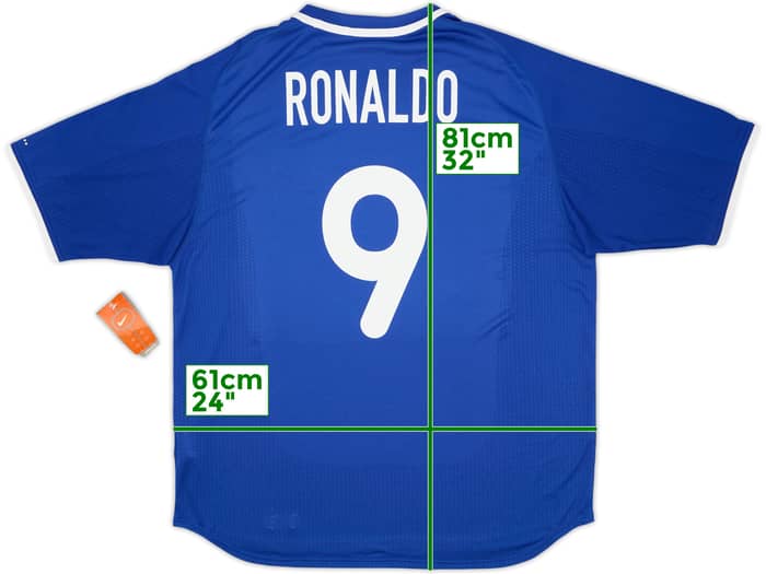 2000-02 Brazil Away Shirt Ronaldo #9 (XL)