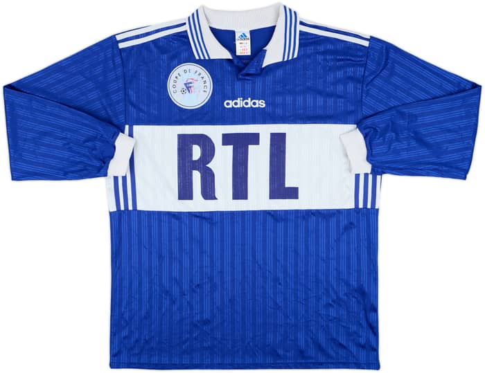 1990s Coupe de France Home L/S Shirt #6 - 5/10 - (XL)