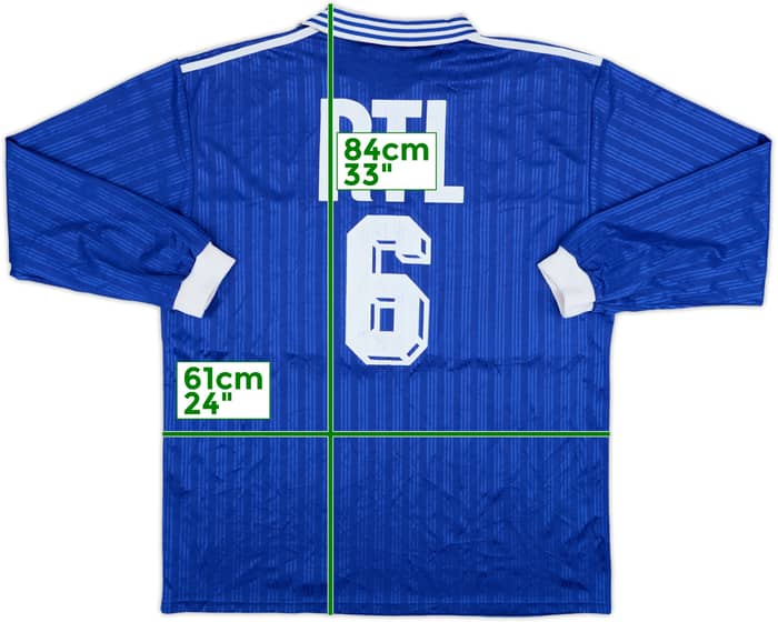 1990s Coupe de France Home L/S Shirt #6 - 5/10 - (XL)