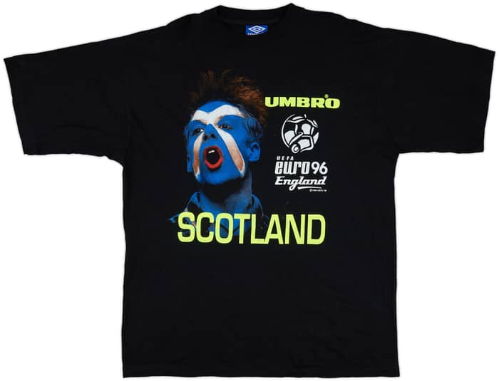 1996-97 Scotland Umbro 'Euro 96' Graphic Tee - 8/10 - (XXL)
