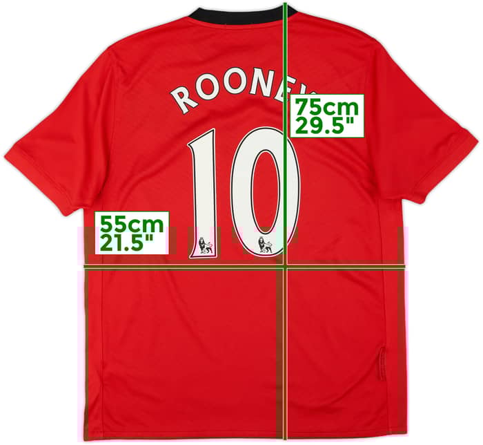 2009-10 Manchester United Home Shirt Rooney #10 - 6/10 - (L)