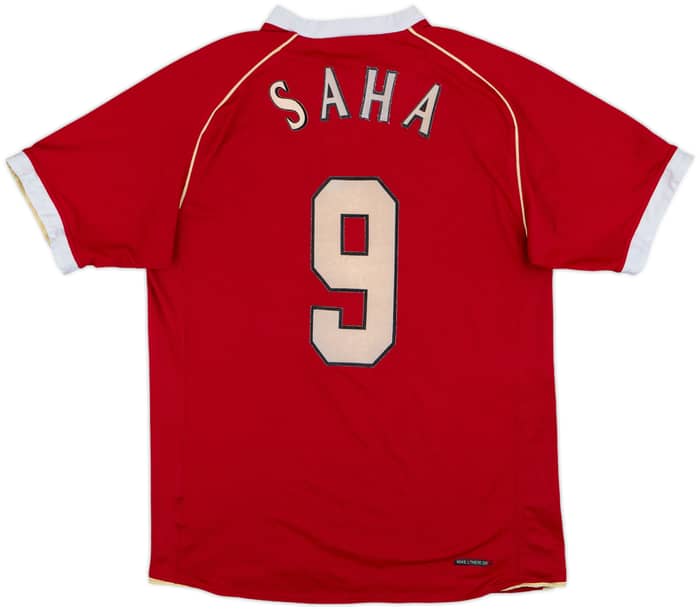 2006-07 Manchester United Home Shirt Saha #9 - 5/10 - (S)