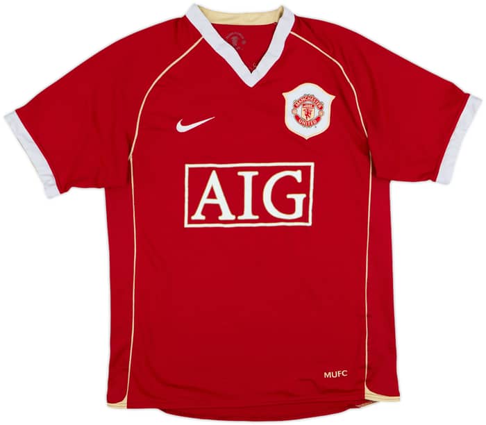 2006-07 Manchester United Home Shirt Saha #9 - 5/10 - (S)