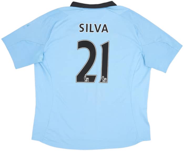 2012-13 Manchester City Home Shirt Silva #21 - 7/10 - (XXL)