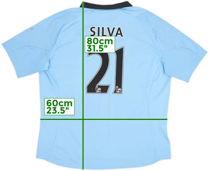 2012-13 Manchester City Home Shirt Silva #21 - 7/10 - (XXL)