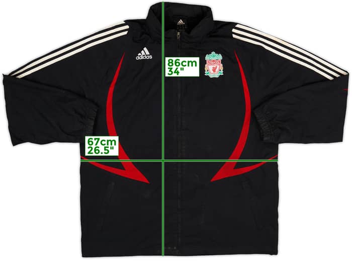 2007-08 Liverpool adidas Hooded Track Jacket - 7/10 - (L/XL)
