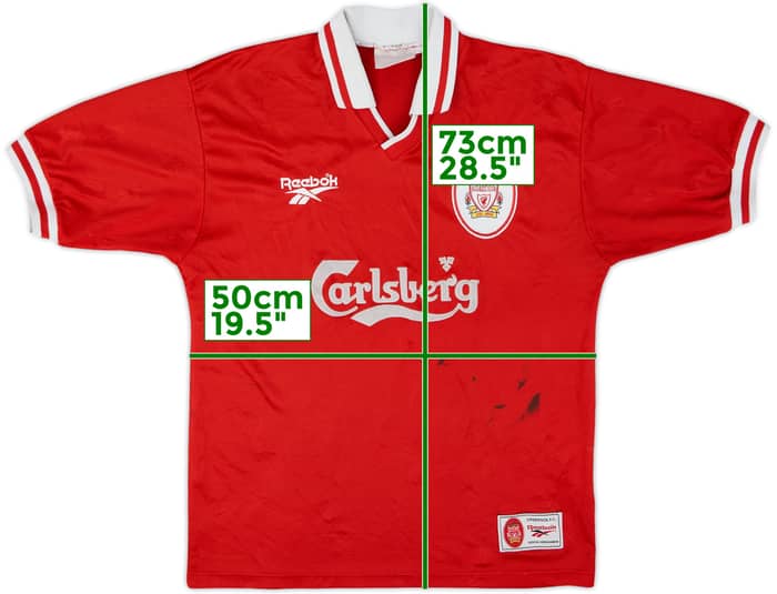 1996-98 Liverpool Home Shirt - 4/10 - (M)