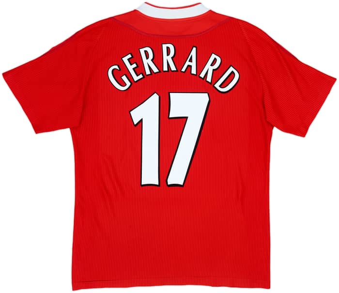 2002-04 Liverpool Home Shirt Gerrard #17 - 7/10 - (M)