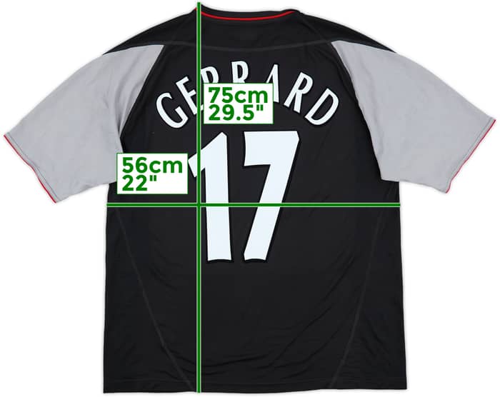 2002-04 Liverpool Away Shirt Gerrard #17 - 8/10 - (L)