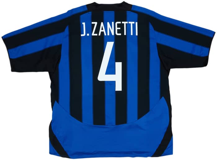 2003-04 Inter Milan Home Shirt J.Zanetti #4 - 7/10 - (XXL)