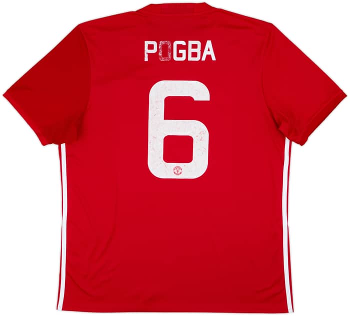 2016-17 Manchester United Home Shirt Pogba #6 - 5/10 - (XL)