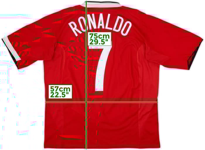 2004-06 Manchester United Camiseta Local Ronaldo #7 - 6/10 - (XL)