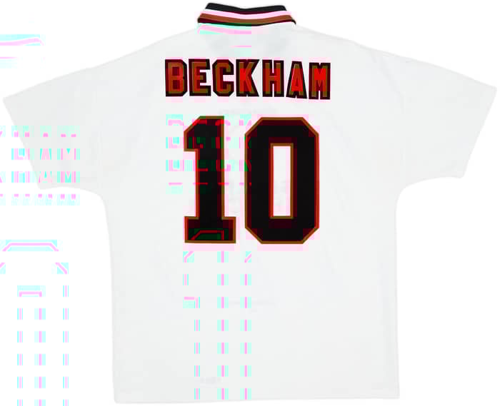 1996-97 Manchester United Away Shirt Beckham #10 - 8/10 - (XL)