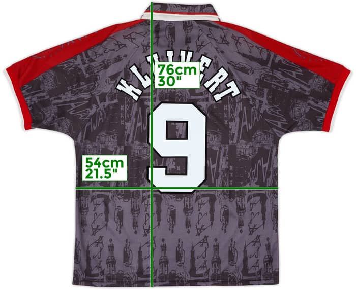 1996-97 Ajax Away Shirt Kluivert #9 - 10/10 - (L)