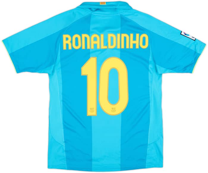 2007-09 Barcelona Away Shirt Ronaldinho #10 - 8/10 - (S)