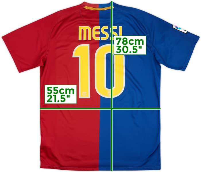 2008-09 Barcelona Home Shirt Messi #10 - 6/10 - (L)