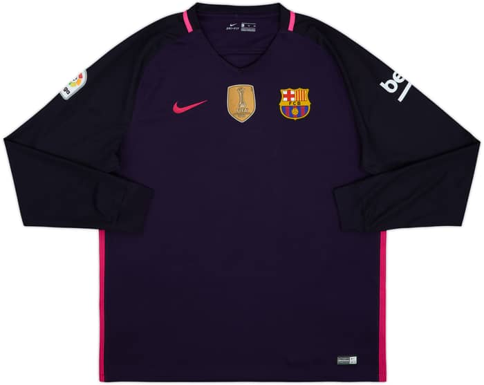 2016-17 Barcelona Away L/S Shirt Neymar Jr #11 - 8/10 - (XL)