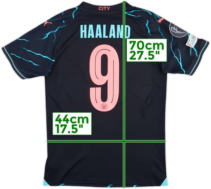 2023-24 Manchester City Third Shirt Haaland #9 - 6/10 - (S)
