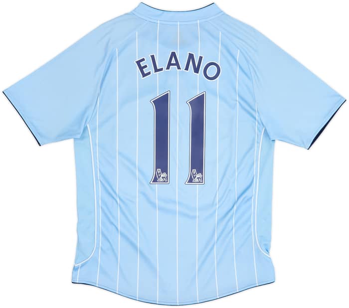 2007-08 Manchester City Home Shirt Elano #11 - 8/10 - (M)