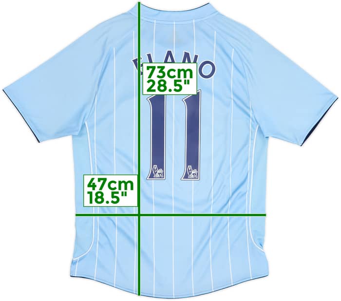 2007-08 Manchester City Home Shirt Elano #11 - 8/10 - (M)