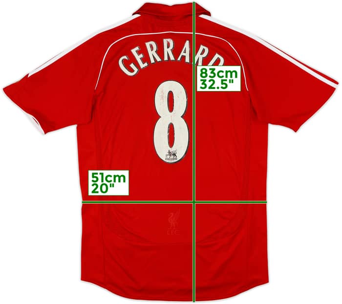 2006-08 Liverpool Home Shirt Gerrard #8 - 4/10 - (M)