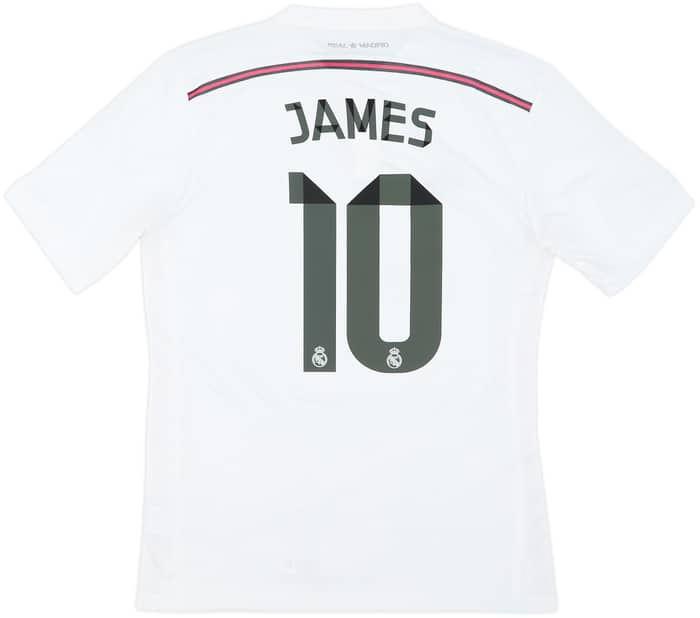 2014-15 Real Madrid Home Shirt James #10 - 7/10 - (L)